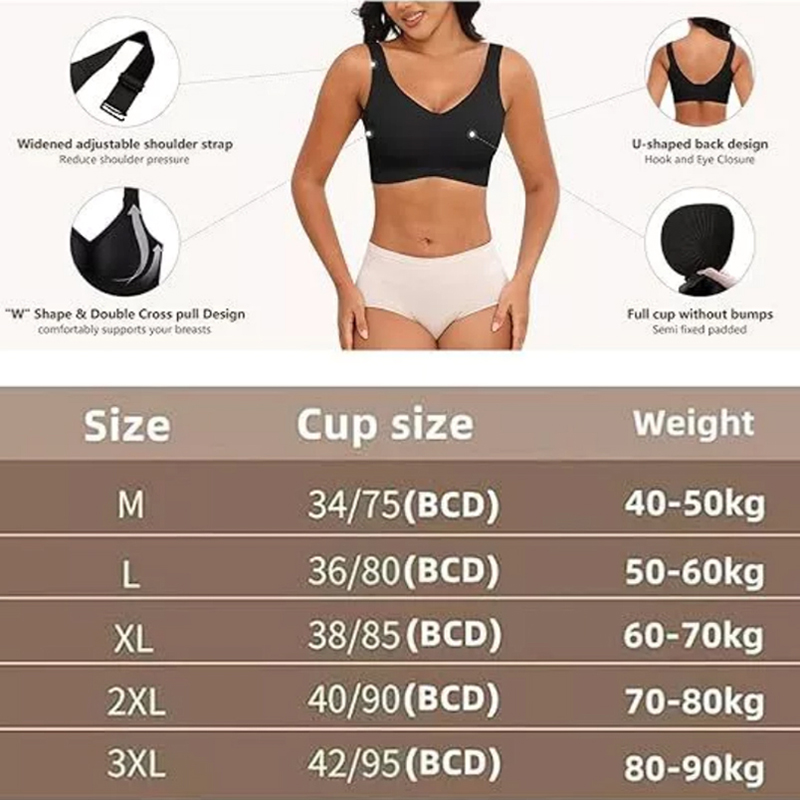 Women's Seamless Underwear Thi - Minimizer Bra Women recension och pris