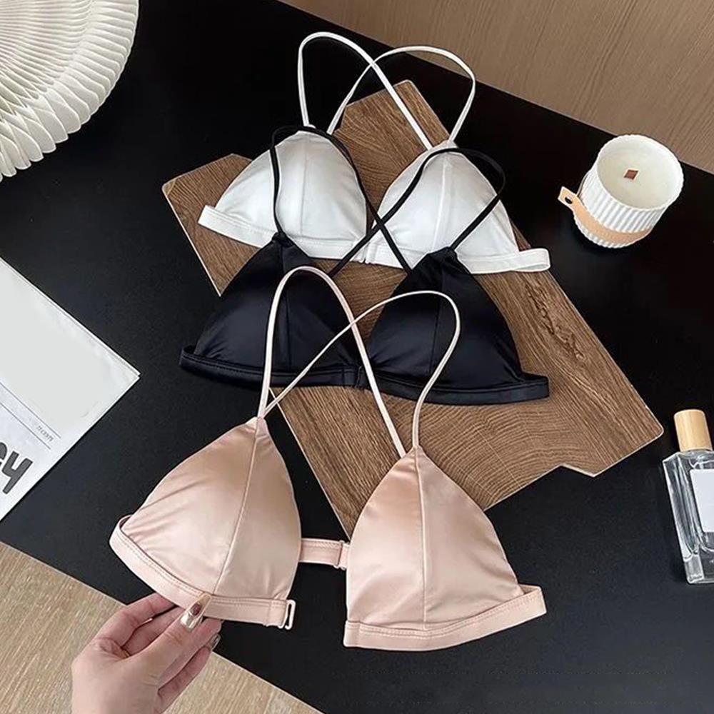 Sexy Satin Front Closure Bras  - Plunge Bra Push Up recension och pris