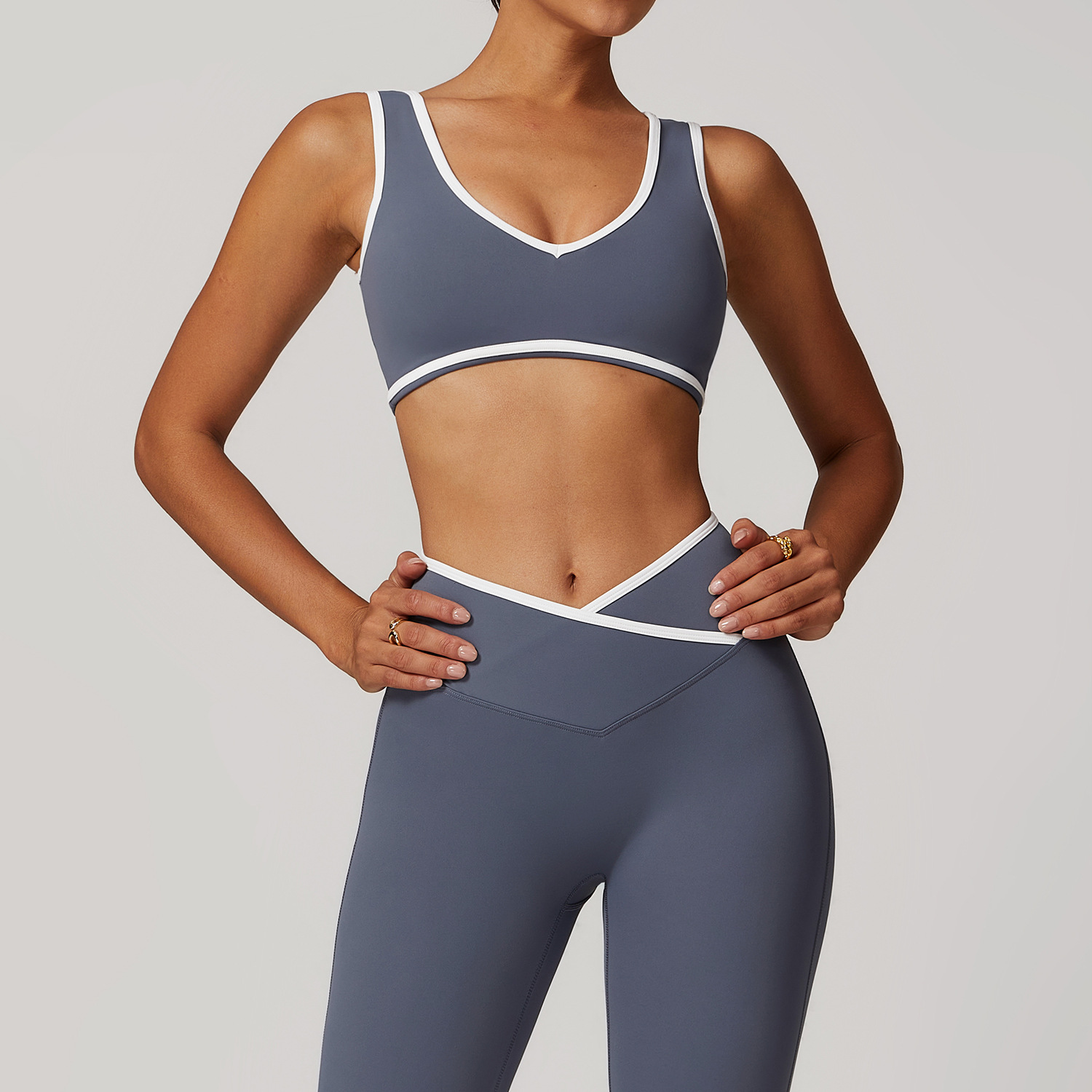 V-Neck Sports Bra Women Top Pu - Plunge Bra Push Up recension och pris