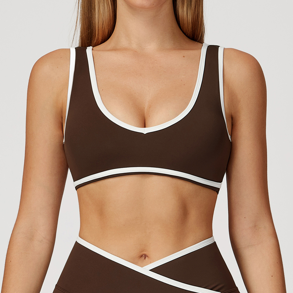 V-Neck Sports Bra Women Top Pu - Plunge Bra Push Up recension och pris
