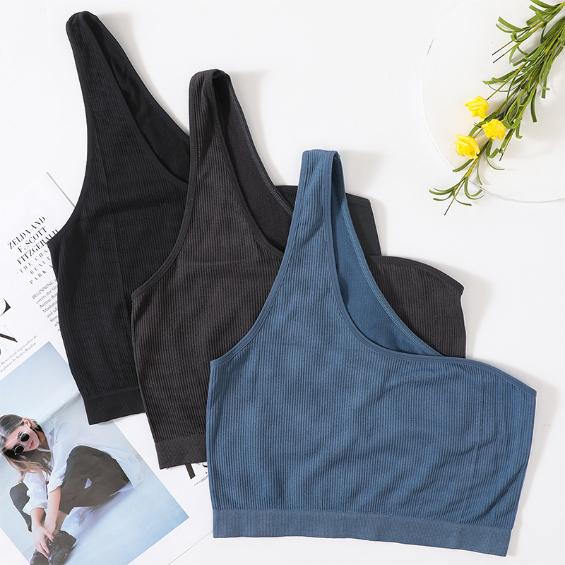 One Shoulder Tank Tops Women S - T Shirt Bra Seamless recension och pris