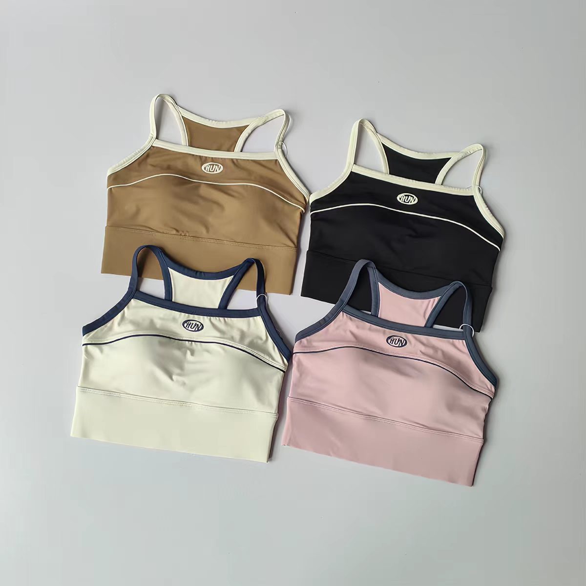 Women Color Block Sports Bra w - Plunge Bra Push Up recension och pris