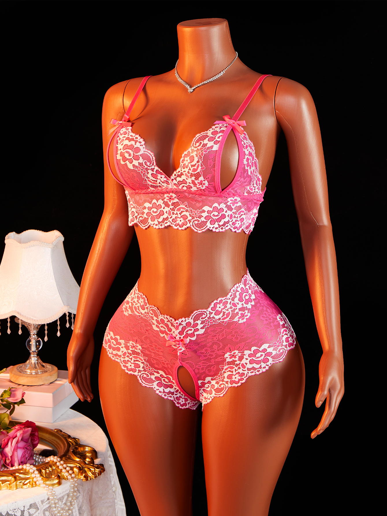 Women's Sexy Lingerie Set Slin - Sheer Bra Lace recension och pris