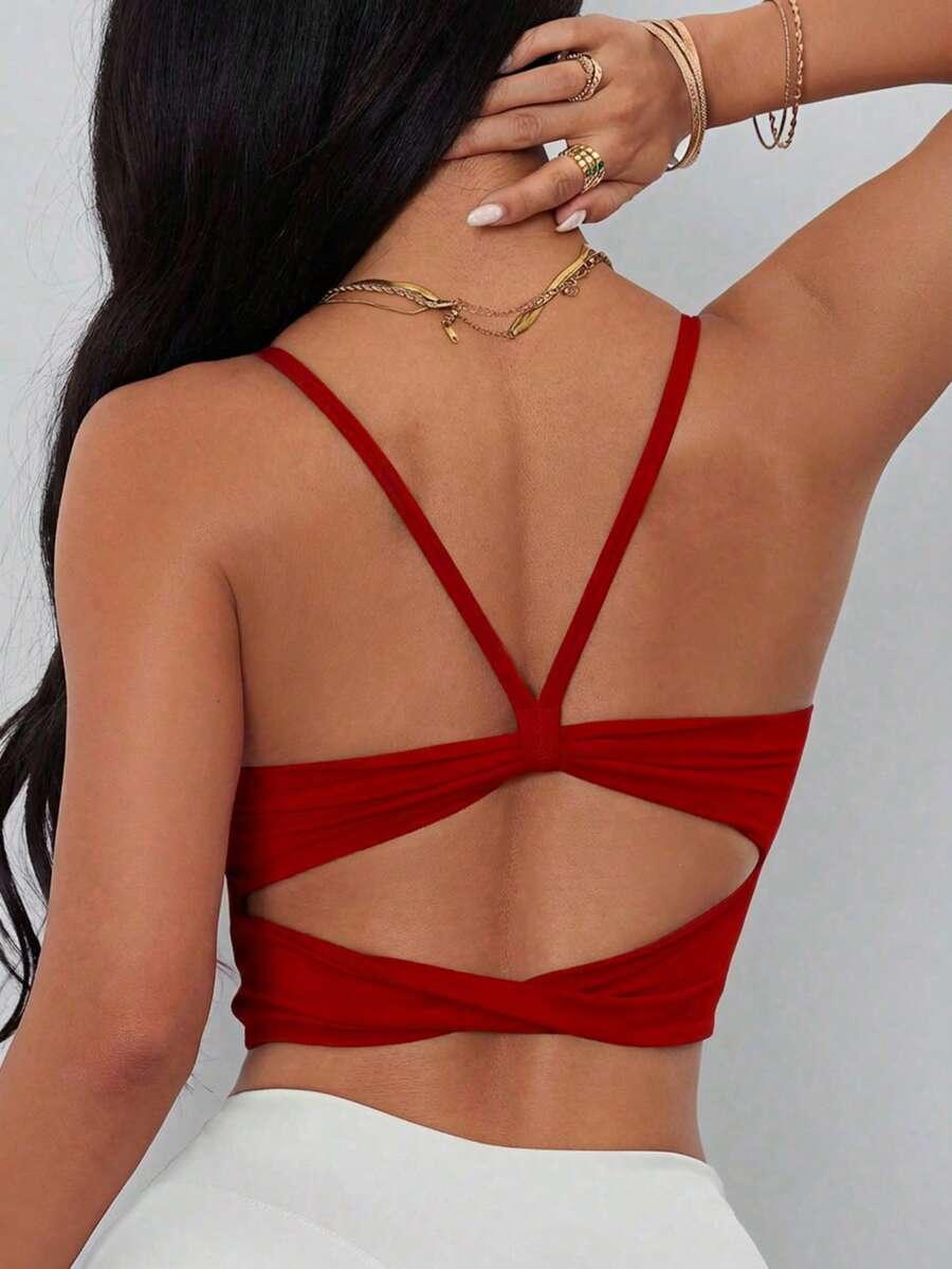 Womens Criss-Cross Strap Racer - Sports Bra Racerback recension och pris