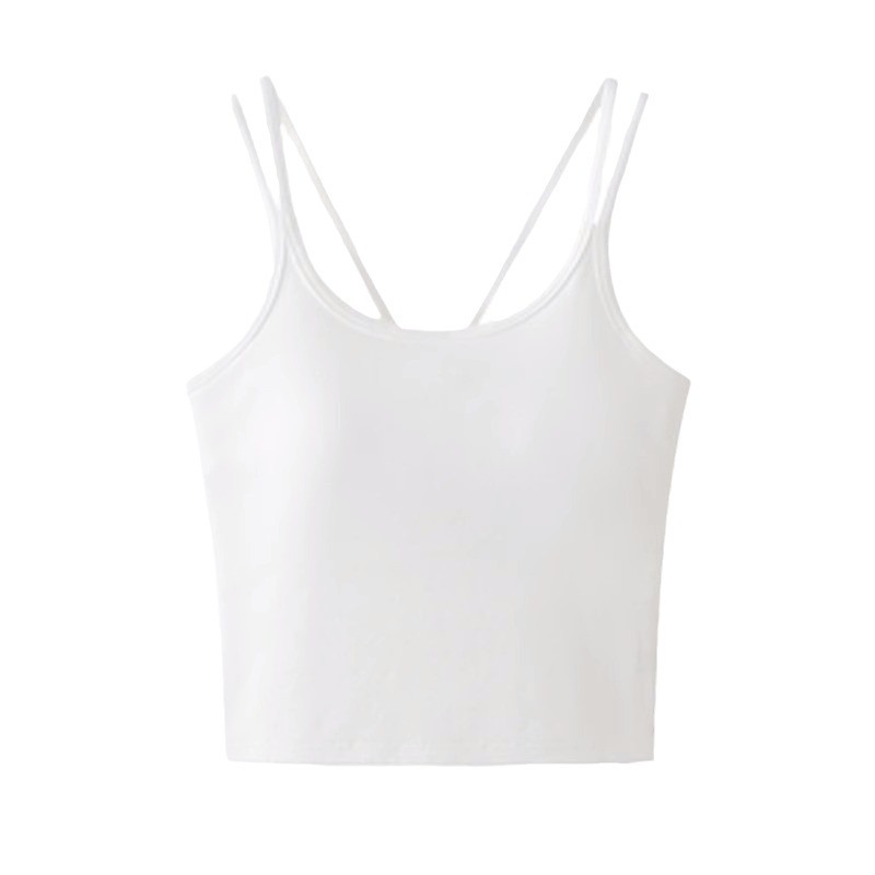 Crop Top Women Sexy Sleeveless - T Shirt Bra Seamless recension och pris