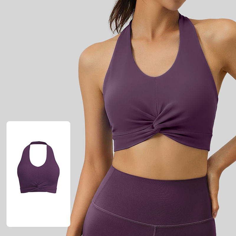 New Women Halter Neck Sports B - Plunge Bra Push Up recension och pris