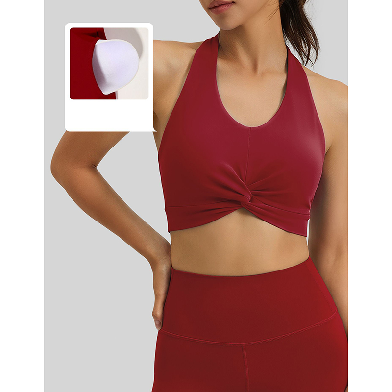 New Women Halter Neck Sports B - Plunge Bra Push Up recension och pris