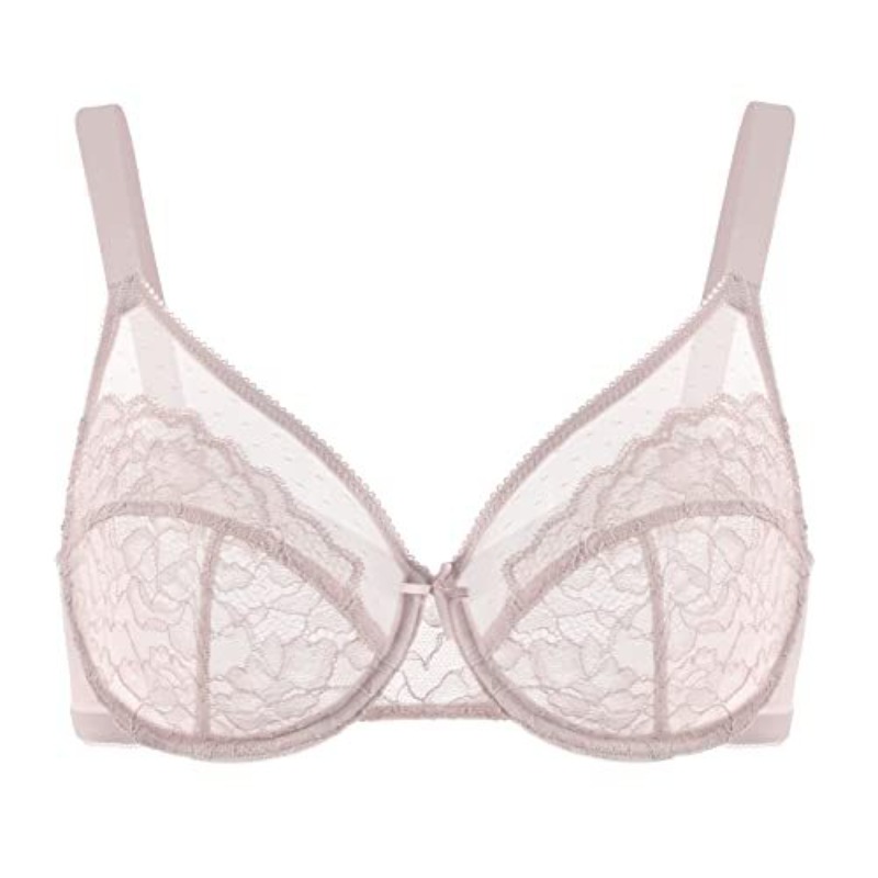 Plus Size Lace Bra French Push - Sheer Mesh Bra recension och pris