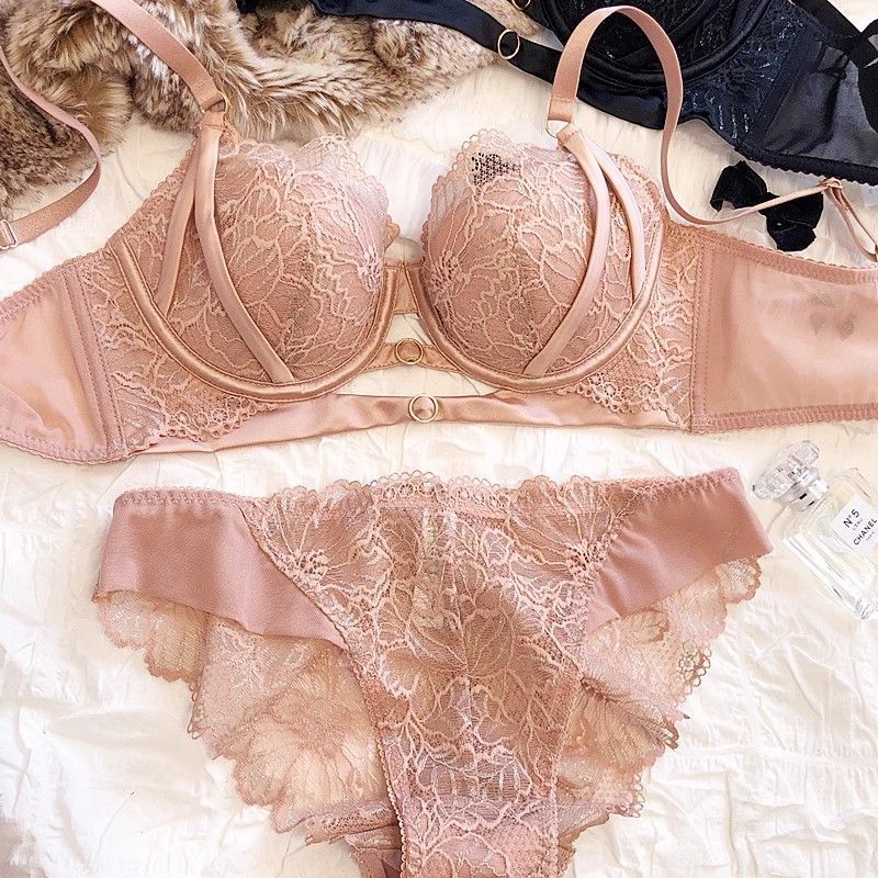 Sexy Hollow Lace Bra Set Large - Cotton Bra Everyday recension och pris