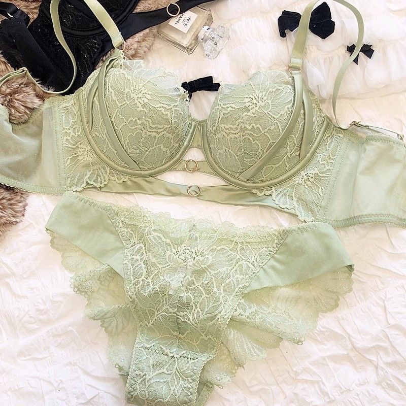 Sexy Hollow Lace Bra Set Large - Cotton Bra Everyday recension och pris