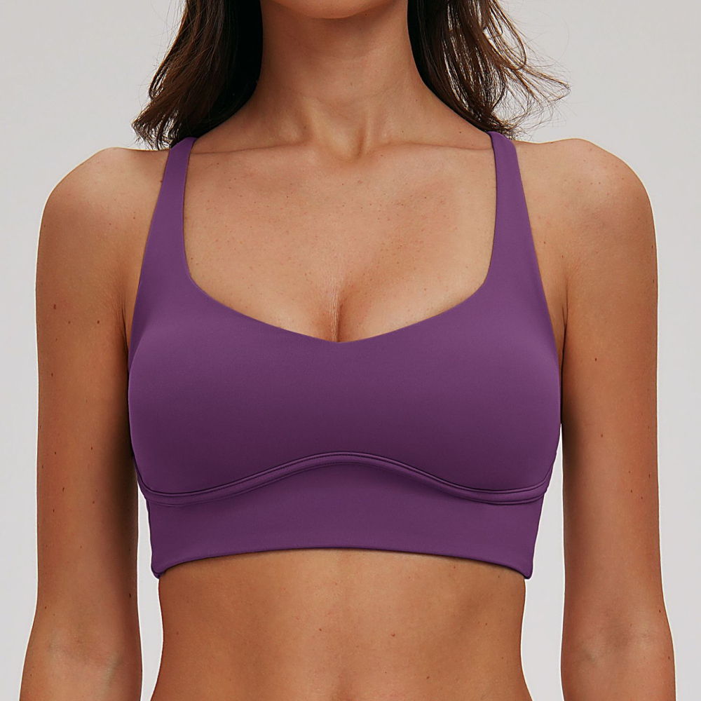 Sexy V-neck Sports Bra Yoga Un - Sports Bra Racerback recension och pris