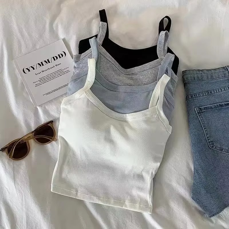 Crop Top Women Sexy Sleeveless - T Shirt Bra Seamless recension och pris