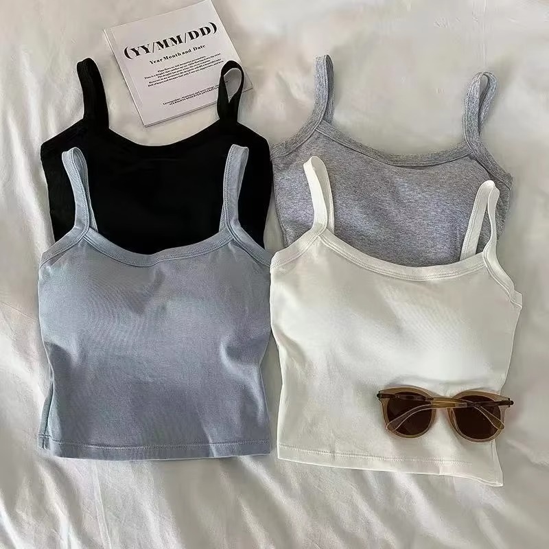 Crop Top Women Sexy Sleeveless - T Shirt Bra Seamless recension och pris